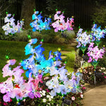 fleurs artificielles orchidées blanc rose bleu moderne décoratifextérieur tringle métallique socle noir