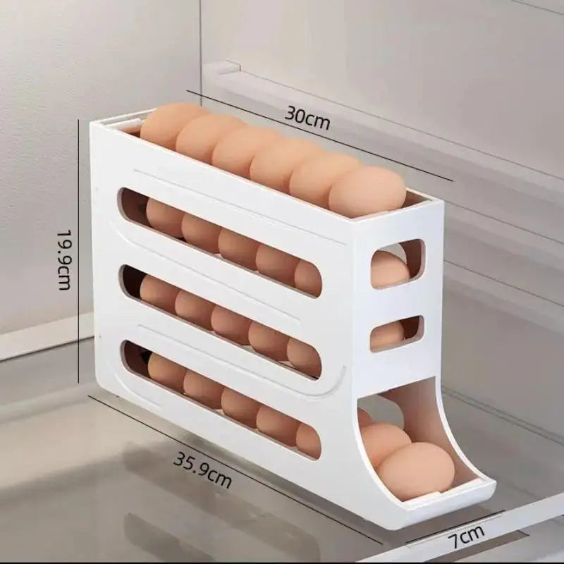 boîte rangement œufs contemporaine grise blanche jaune sans motif.surface lisse pratique grande capacité