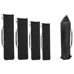 sac rangement polyestère noir pliable multiusage porte bâtons canne pêche parapluie pratique fixations poignées