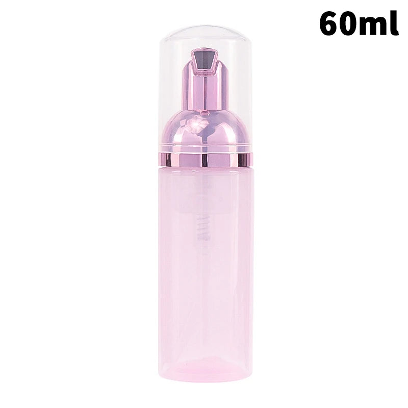 flacons pulvérisation mousse 60ml vert rose noir marron blanc transparent modernes rechargeables voyage