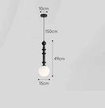 lampe suspendue moderne noire blanche texture mat pendentif chambre salon éclairage led facile