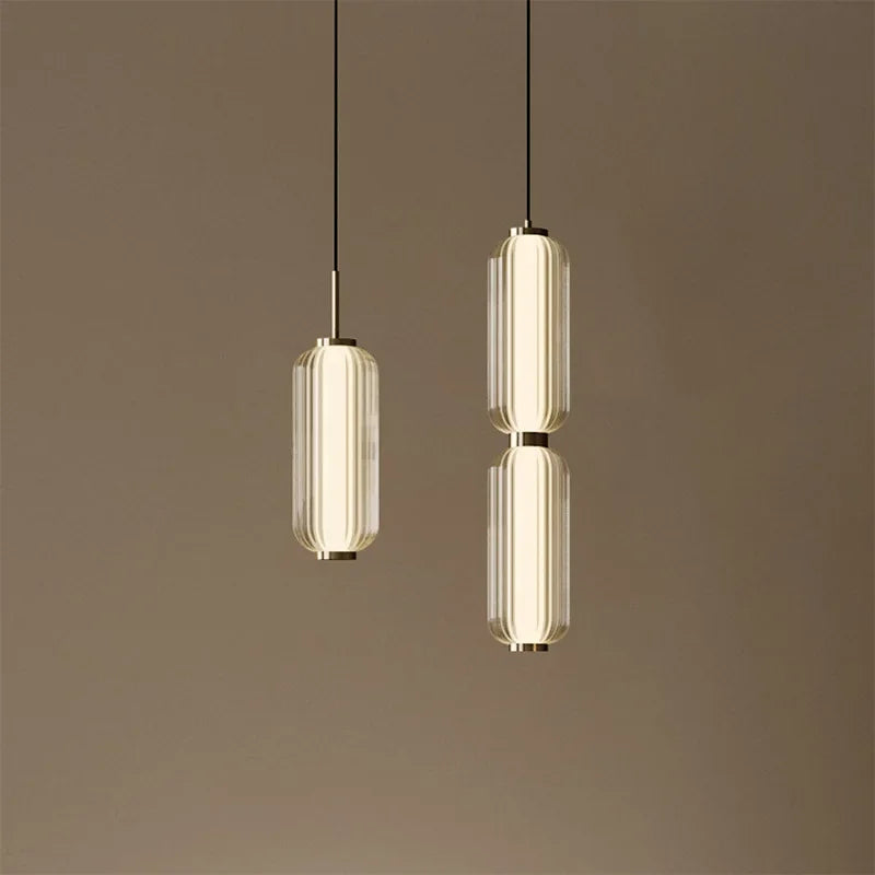 suspension lumineuse moderne blanc doré rayures horizontales opacité câble noir 90 260V 249 2000lm
