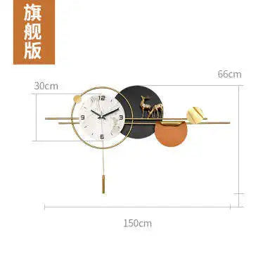 horloge murale moderne marbrée blanc or noir contemporaine fixée 50x90cm 55x110cm 66x150cm