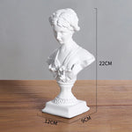 statue déesse vénus résine blanche effet vieilli relief floral base architecturale decoration intérieure antique