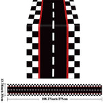 nappe table course auto carreaux noir blanc rouge fête anniversaire enfants opalescente imitation route
