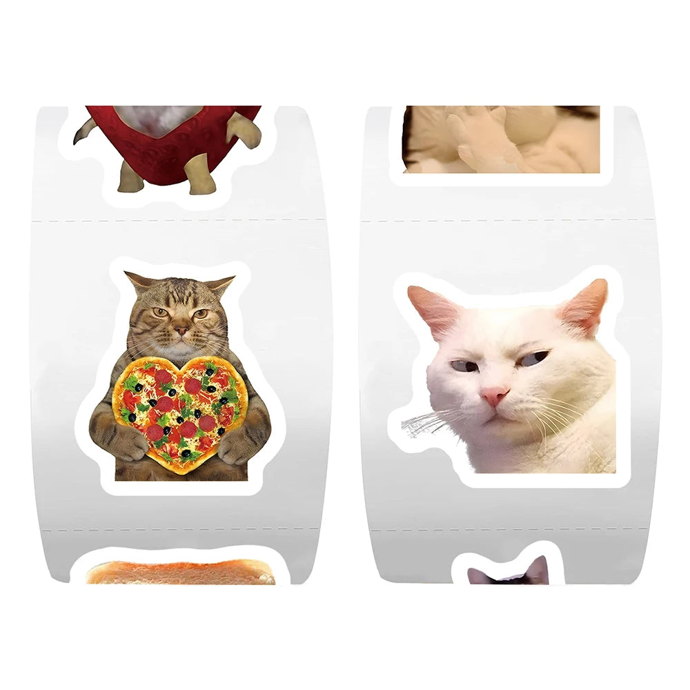 sticker autocollant chat humoristique mignon récompense scolaire décoration classe enfants 500 pièces multicolore