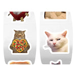 sticker autocollant chat humoristique mignon récompense scolaire décoration classe enfants 500 pièces multicolore
