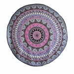 serviette plage ronde motif mandala boho chic coton polyester décorative grande plage été