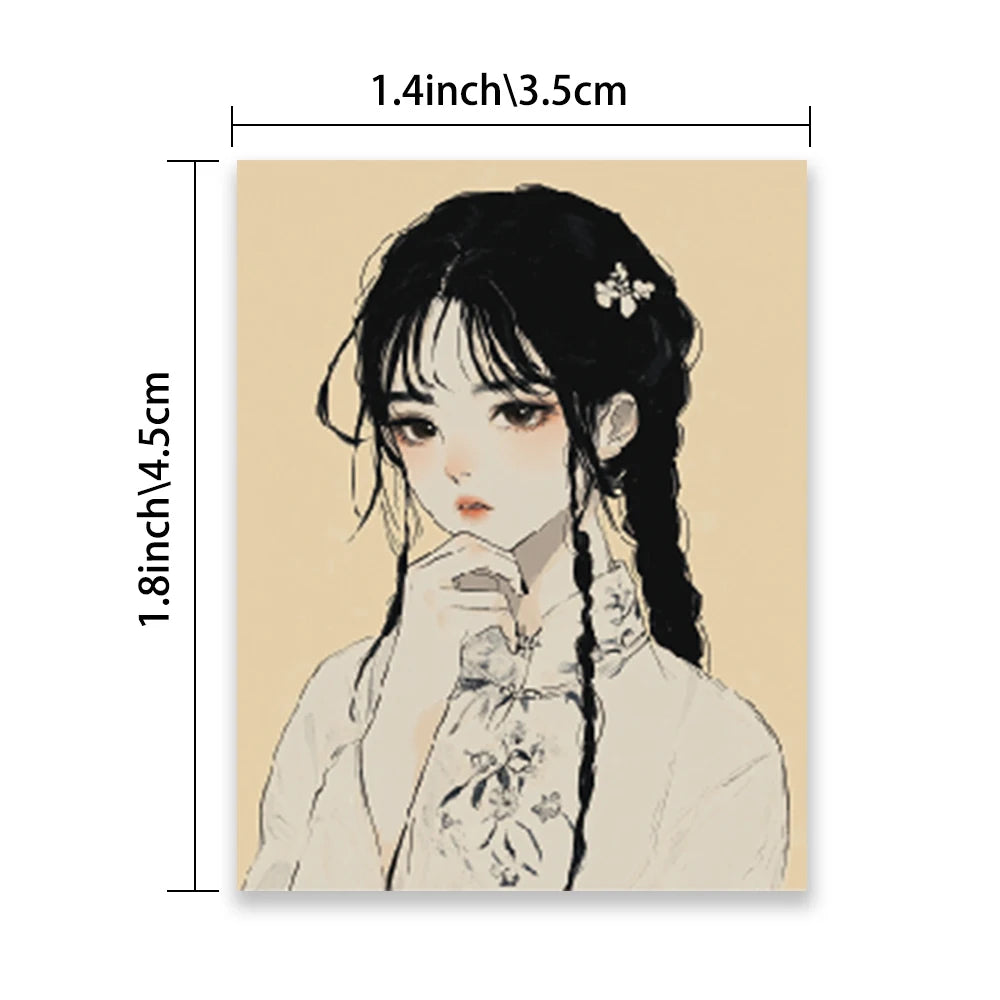 autocollants adhésifs art japonais traditionnel cartes postales multicolores illustrations fleurs masques rouges noirs blancs