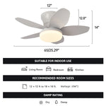 ventilateur moderne pales noir bois télécommande led lisse opacité chambre salon