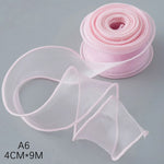 rubans organza transparents classiques adhésifs décoration mariage emballage cadeau noir rouge bleu vert