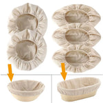 couvre panier pain tissu lin rustique réutilisable fermentation pâtisserie cuisineoutil