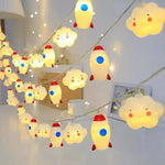 guirlande lumineuse étoiles arc ciel nuages festives enfantines leds colorées chambre enfants