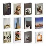 décorations modernes boîtes imitation livres couleurs neutres motifs géométriques portraits mode minimaliste