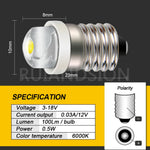 ampoule led torches 5w e10 3v 5v 6v 9v 12v 24v blanc argenté moderne