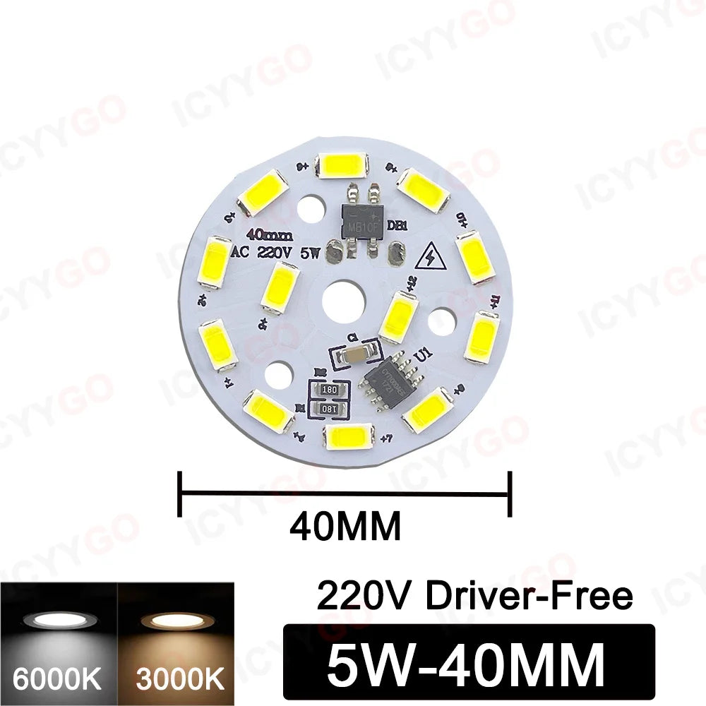 plaque led circulaire 24w blanc 6000k 3000k moderne diodes smd ac220v