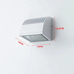 appliques murales led extérieures ip65 modernes noir blanc grille ventilation 12w