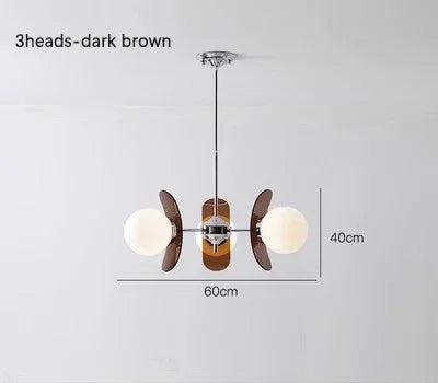 lampe suspendue moderne pétales translucides fleurs métal chrome salon chambre salle manger
