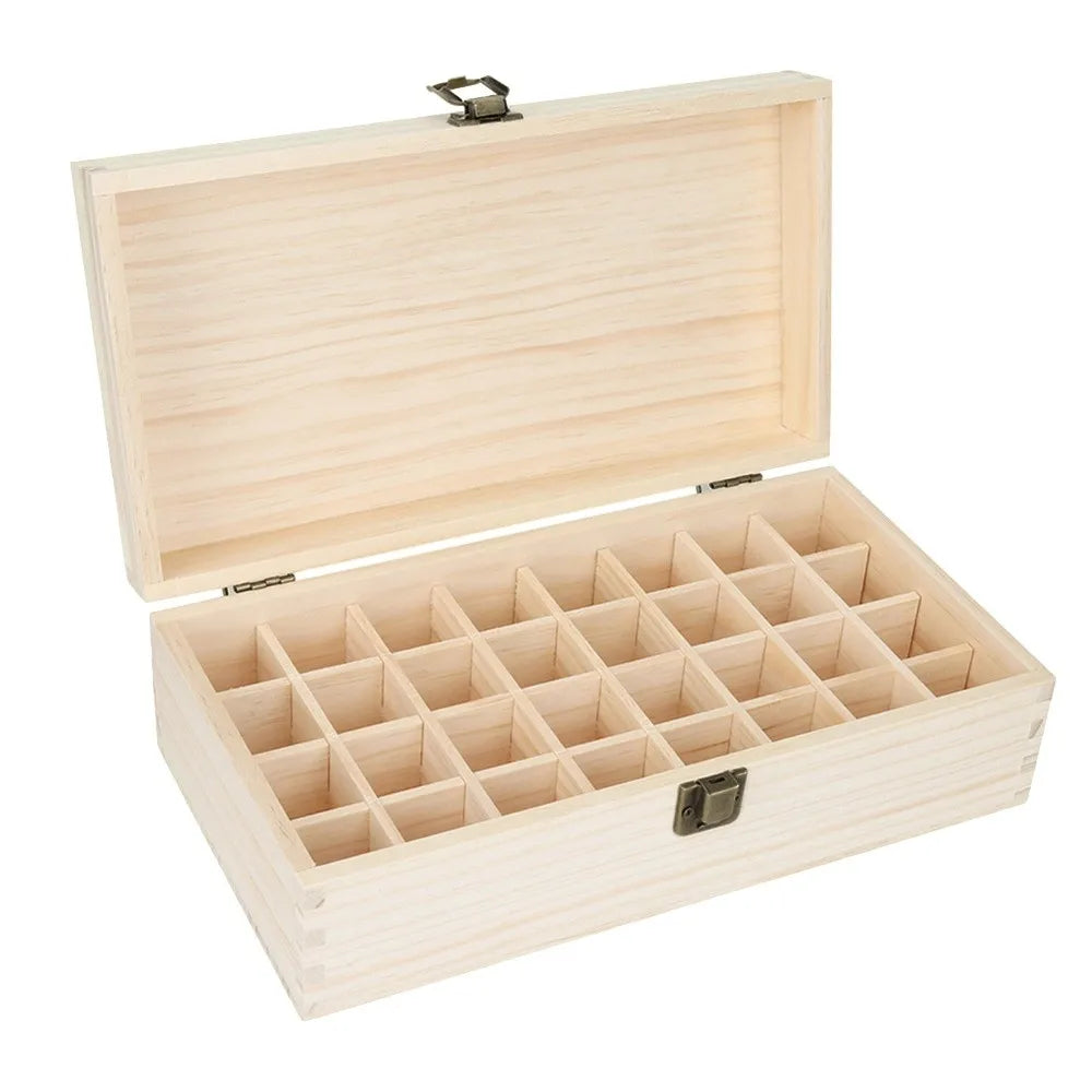 boîte compartiments bois naturelle cadenas classique organisation aromathérapie respectueux environnement moderne rusticité intérieur