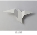 appliques murales oiseau blanc or noir origami contemporain minimaliste led chambre cuisine salle manger