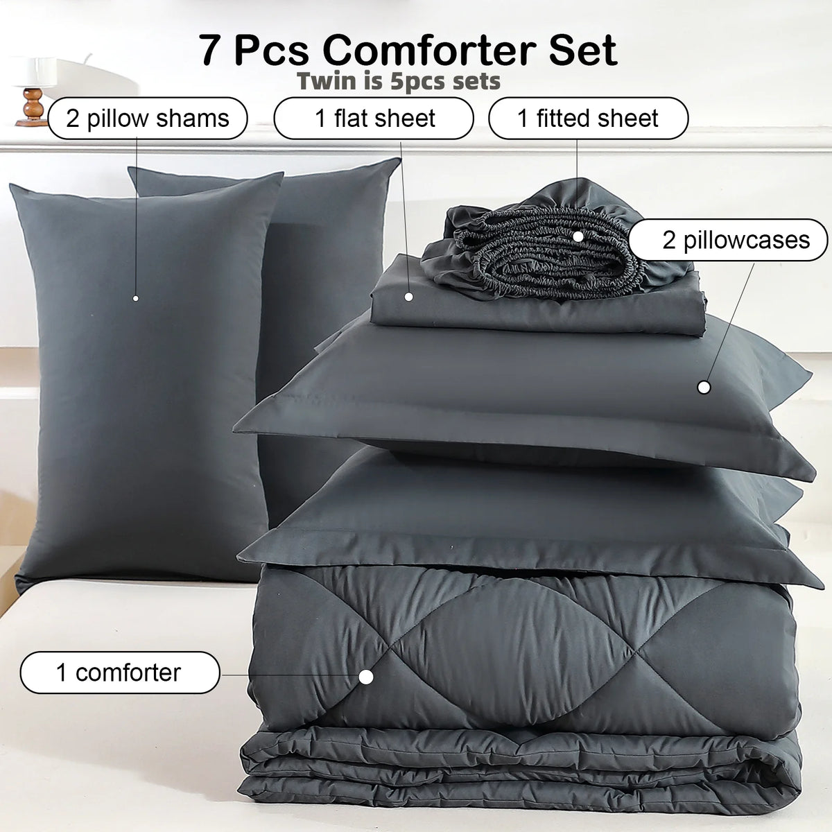 ensemble literie vert foncé texture quadrillée moderne housses oreiller drap plat housse couette elasticées