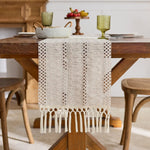 chemin table boho rustique franges motifs géométriques coton polyester décoration table manger fête