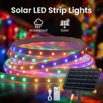 ruban led solaire multicolore moderne clips panneau solaire télécommande 15m 20m 30m