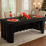 housse table pliante extensible clips table rectangulaire moderne couleur unie imperméable