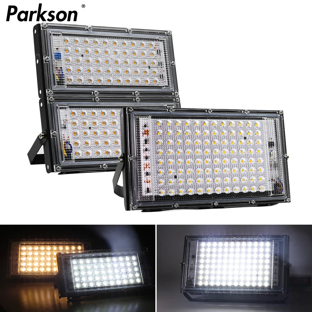 projecteur led moderne étanche ip65 220v noir 100w 150w extérieur aluminium câbles
