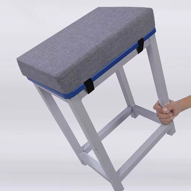 tabouret moderne gris toile lin coussin amovible imperméable boucles noiresscrição