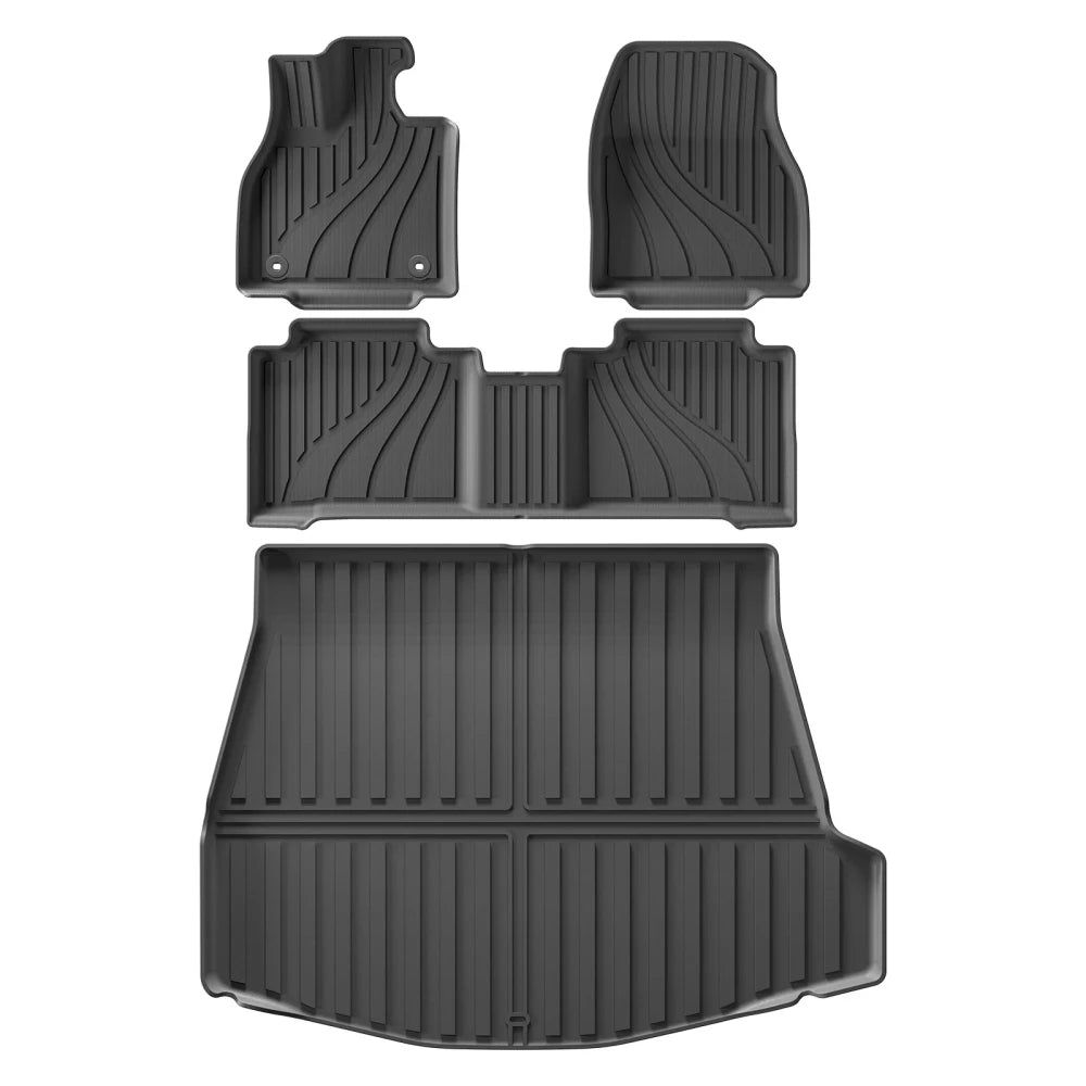 tapis sol voiture noir rayures horizontales moderne tpe avant arrière