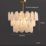 lampe suspendue transparente dorée organique moderne élégante ondulée translucide ampoules led intégrées cuisine salon