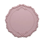 placemat classique ornements floraux bordure dentelée silicone gris vert rouge bleuclair rose beige blanc