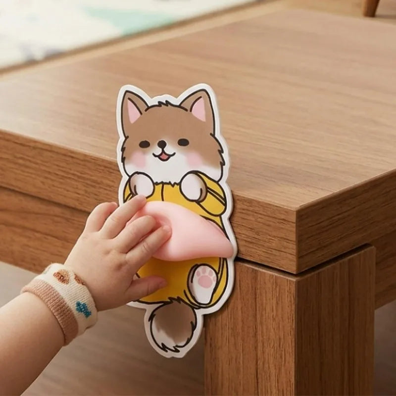 autocollants adhésifs figurines animaux kawaii dessin animé rose gris marron jaune blanc doux mignon