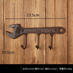 porte clés mural vintage porte clés clé marteau tournevis rustique imprimé poisson