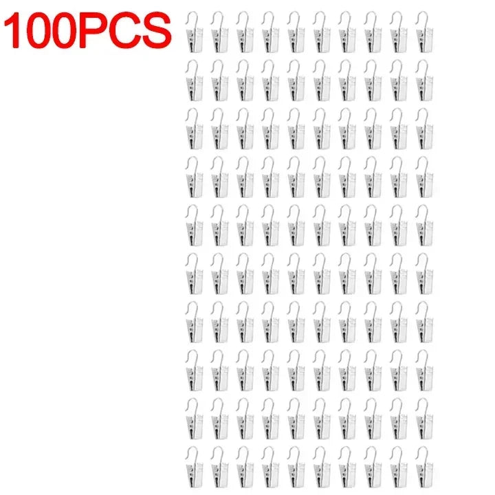 pinces alligator argentées clips métalliques robustes rideaux 100 pièces