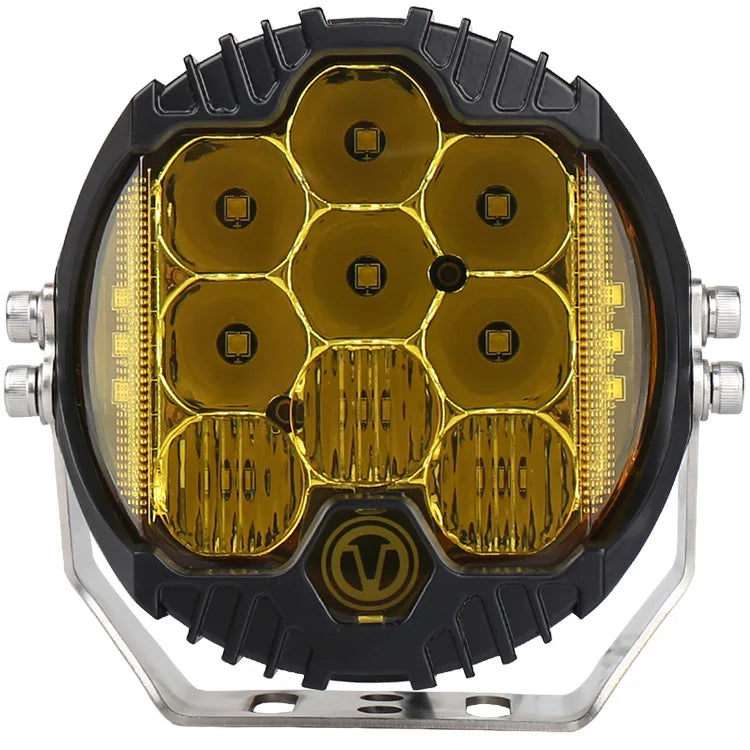 lampe travail led jaune noir pouces pouces tout terrain moderne robuste tringle câbles électriques