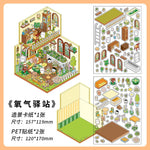 puzzle 3d multicolore cartoon meubles personnages plantes adhésifs diy enfants adolescents stress
