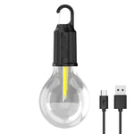 ampoule led portable rechargeable camping pêche barbecue lumière chaude carabine usb type vintage noir