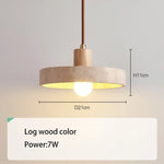 suspension lumineuse pierre gris moderne câble suspendu 3000K 6000K bois foncé