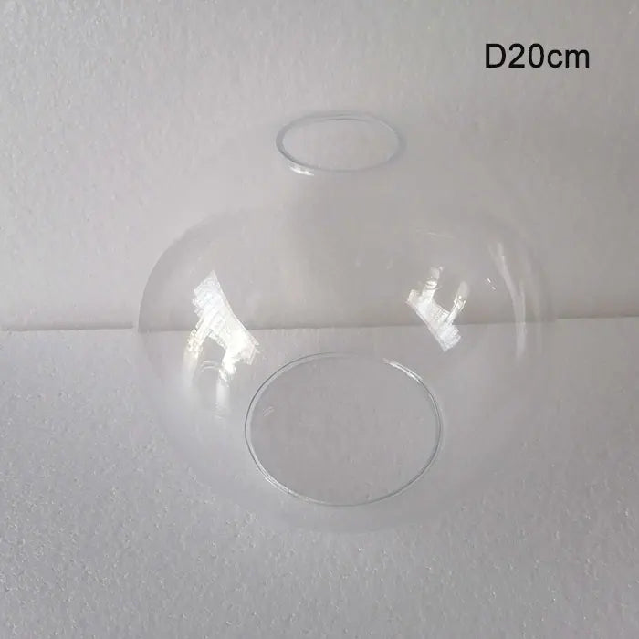 suspension boule verre moderne transparent ambre gris cognac diverse tailles