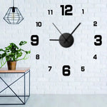 décoration murale horloge murale moderne aiguille chiffres relief salon minimaliste