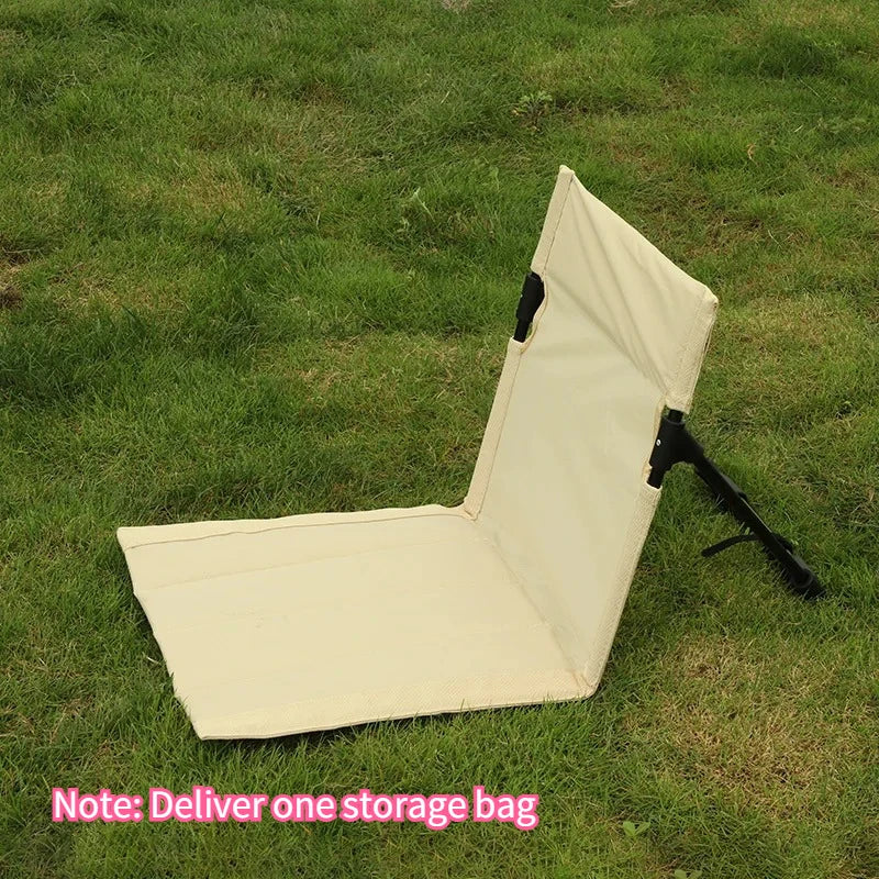 chaise longue pliable moderne portable beige clair coussin clips sac rangement extérieur piscine plage