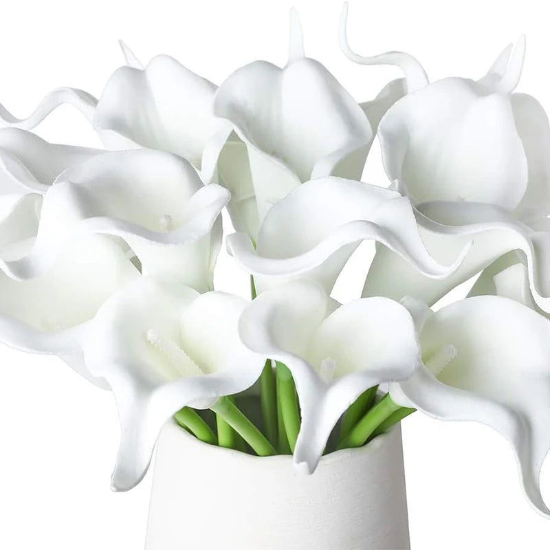 bouquet fleurs artificielles calla blanches vase décoration mariage fête maison