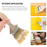 pinceaux peinture poils naturels manche bois classique décoration art peinture meubles pâtisserie huile blanc