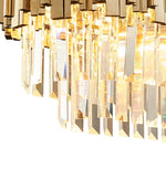 Suspension lumineuse dorée cristal moderne 4500K 3500K 6000K salon chambre