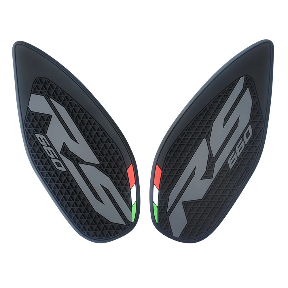sticker reservoir moto rs660 noir gris vert rouge drapeau italien adhésif sport racing deux