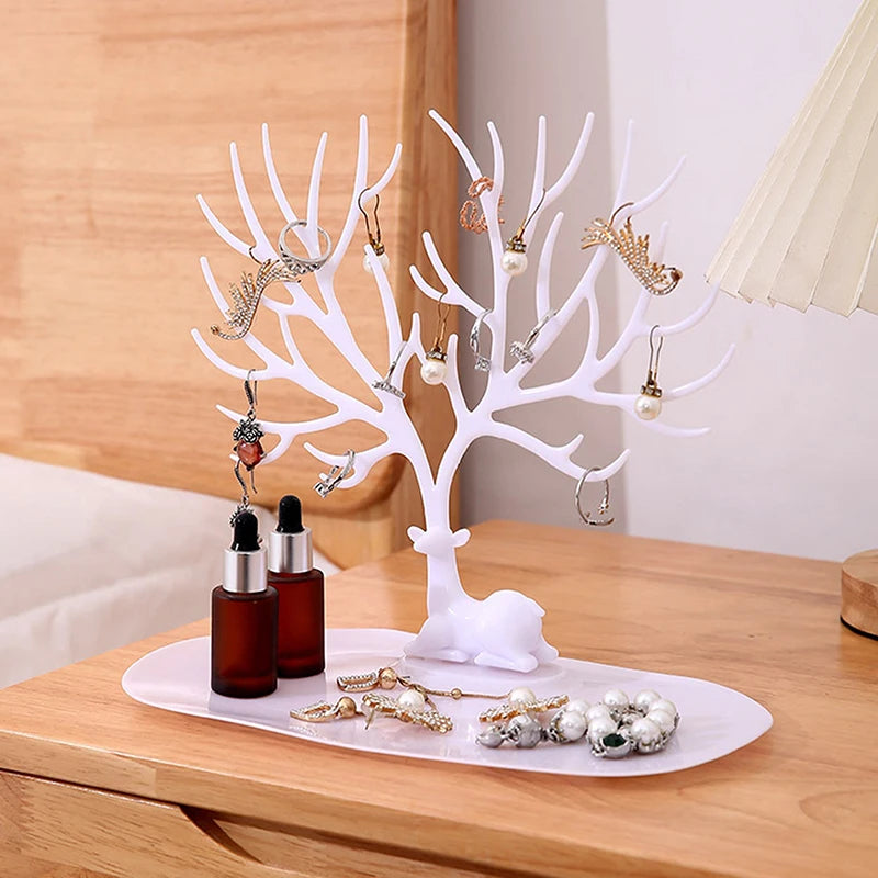 présentoir bijoux arbre branches stylisées souris moderne blanc noir minimalistemaximodelongtaille