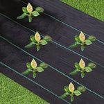 tapis jardin noir vert rayures adhésif robuste polypropylène couverture sol moderne jardinage fleurs légumes