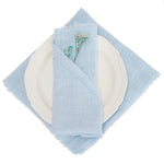 lot serviettes table coton rose franges ruban décorations mariage fête table rustique moderne